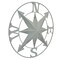 24 Inch Distressed Galvanized Metal Compass Rose Wall Hanging Home Decor